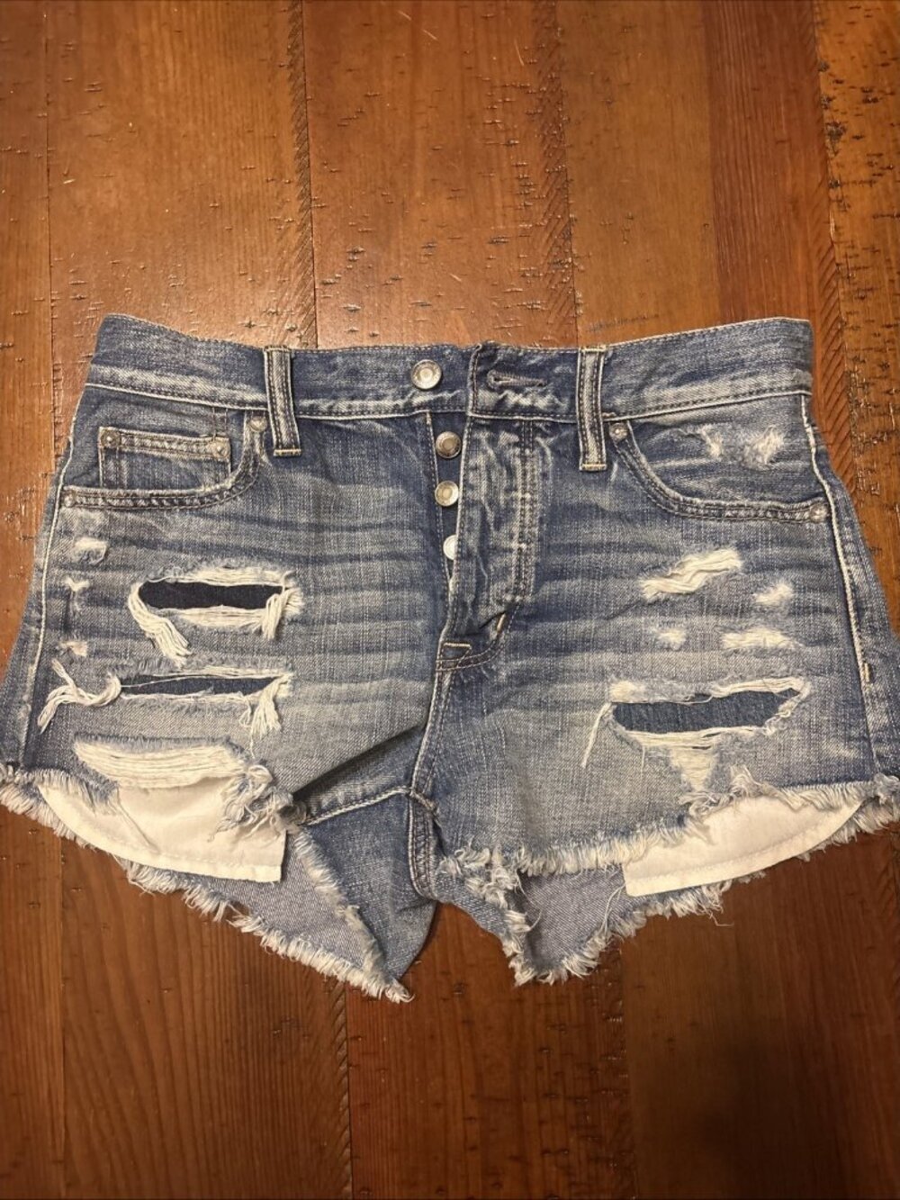 american eagle Vintage High Rise Festival Button Front Shorts Size 4